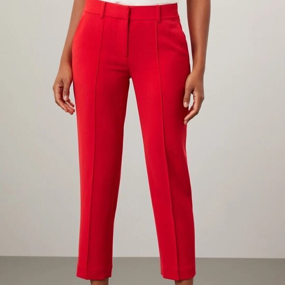 Michael Kors Crepe Red Slim Pants 4 - Picture 3 of 16